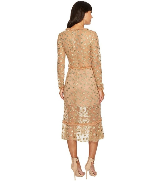 For Love and Lemons●Golden Garden Tulle Midi Dress - Picture 2 of 5